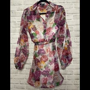 Missguided Organza Shirt Dress